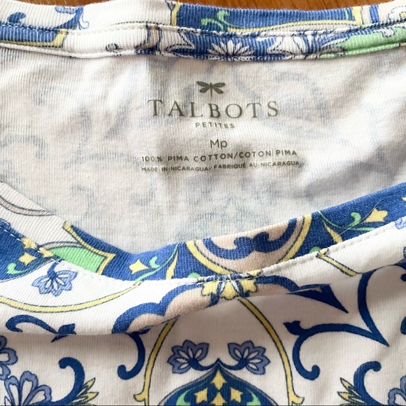 Talbots 3/4 Sleeve Floral Top - Picture 2 of 3